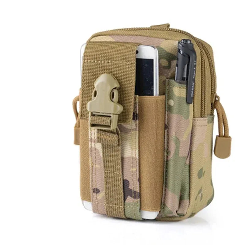Army camouflage tactical bag – lightweight, durable, and portable for hiking or cycling.