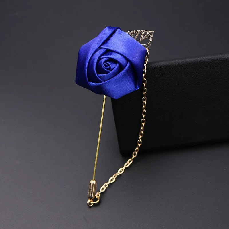 YO CHO Groom Boutonniere Corsage Pins Wedding Silk Flower Groomsman Boutonnieres Buttonhole Wedding Flowers Marriage Accessories