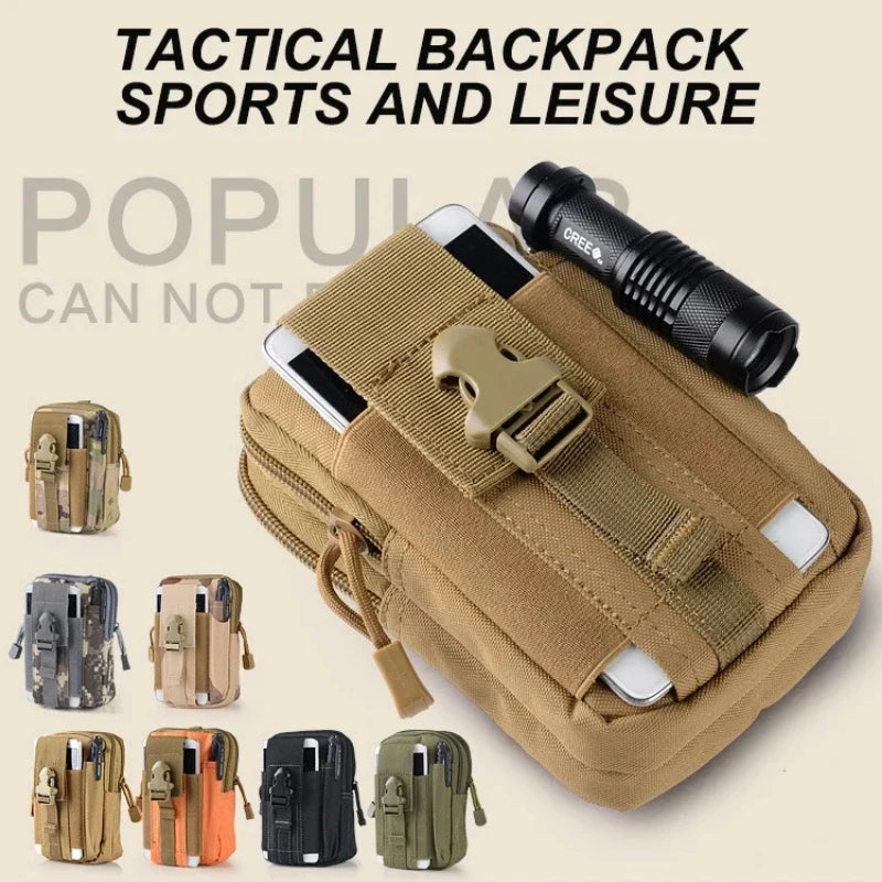 Tactical camouflage leg bag with adjustable straps – multifunctional outdoor waist pack