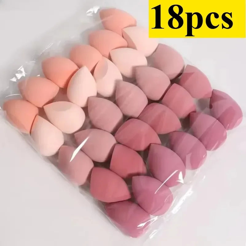 4/7/18-Piece Makeup Sponge Set – Soft Blending Puffs for Liquid, Cream & Powder | Dual-Use Foundation Beauty Eggs