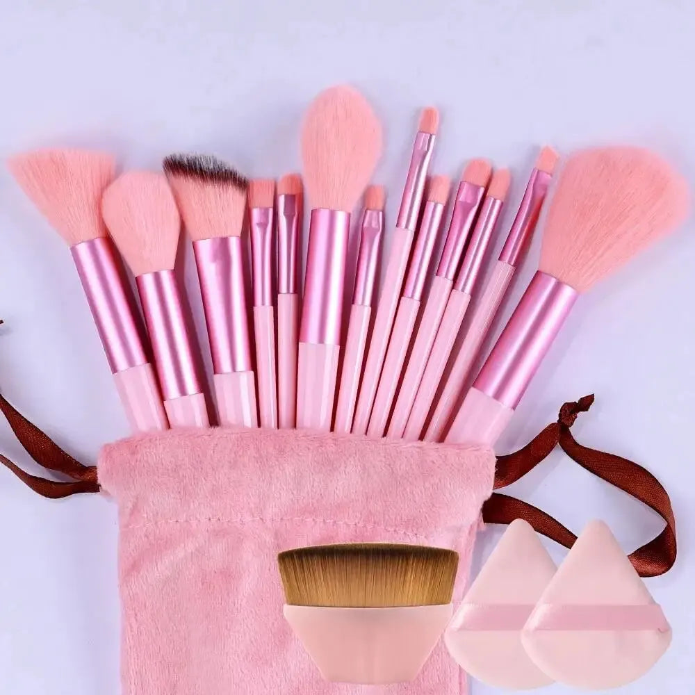 Professional Soft Makeup Brush Set – Fluffy Foundation, Powder & Eyeshadow Kabuki Brushes | Full Cosmetic Blending Kit