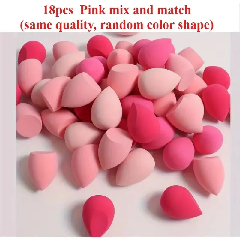 4/7/18-Piece Makeup Sponge Set – Soft Blending Puffs for Liquid, Cream & Powder | Dual-Use Foundation Beauty Eggs