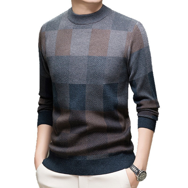 Men’s Classic Knit Crew Neck Sweater – Casual Pullover for Fall & Winter