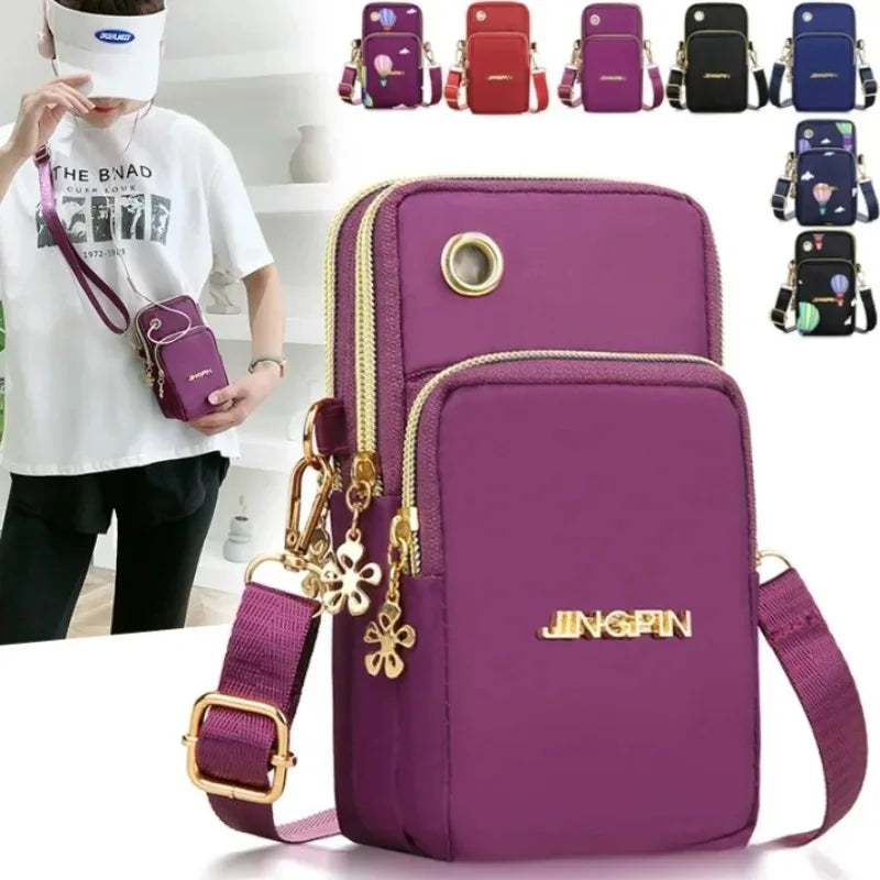 Mobile Phone Bag, WOMEN'S Crossbody Mini Bag, 2024 New Fashion Mom Mommy Coin Bag, Neck Hanging Running Cover
