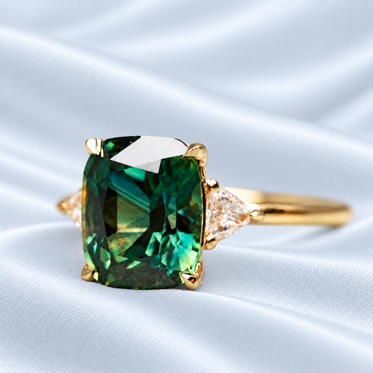 Verdant Square Claw Ring