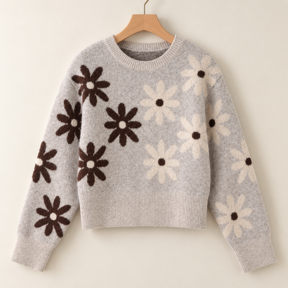 Oversized Floral Knit