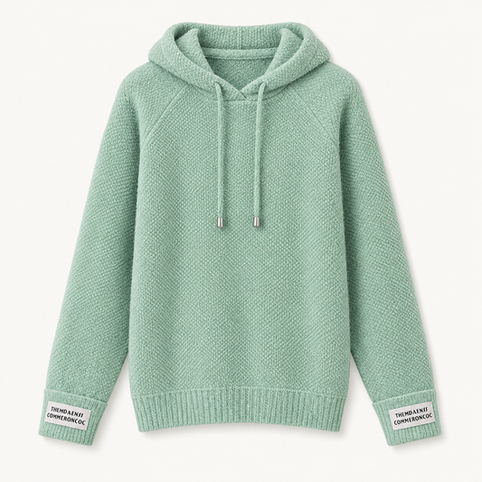Soft Raglan Knit Hoodie