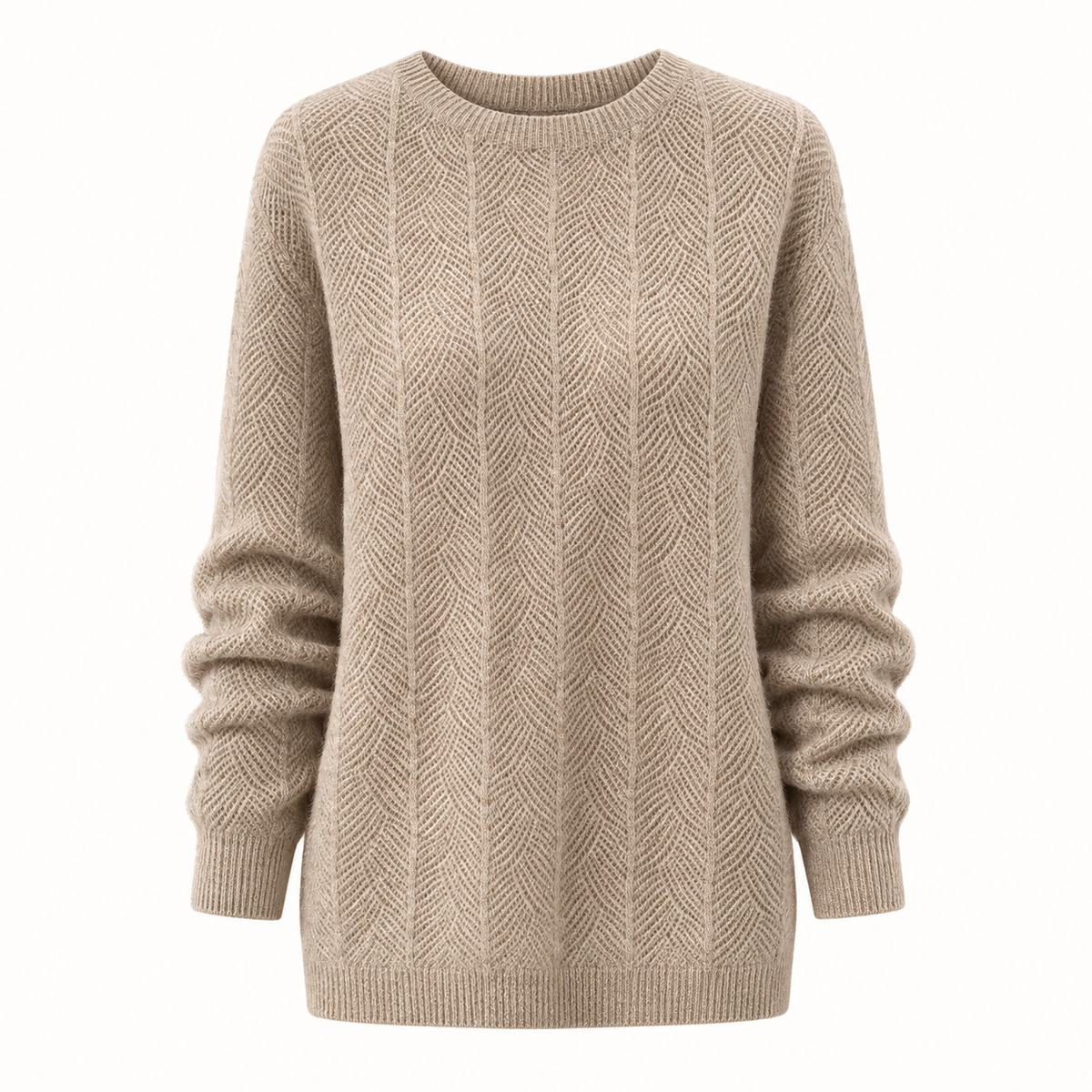 Pointelle Chevron Sweater