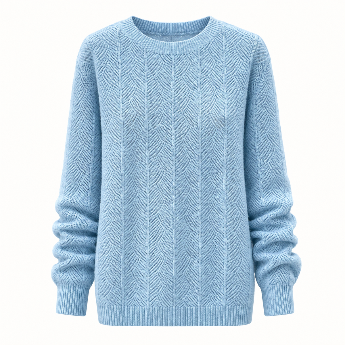 Pointelle Chevron Sweater