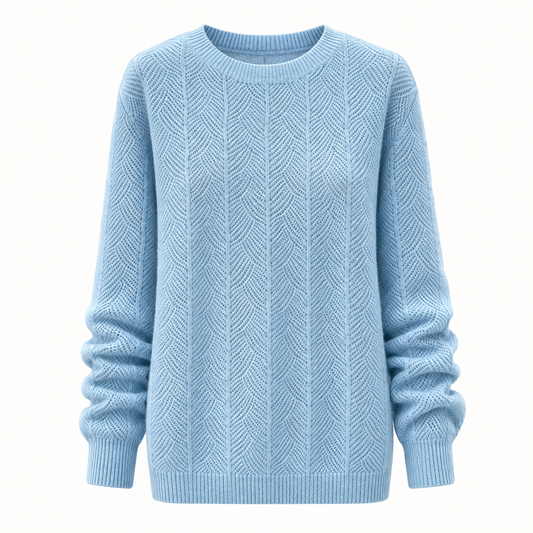Pointelle Chevron Sweater