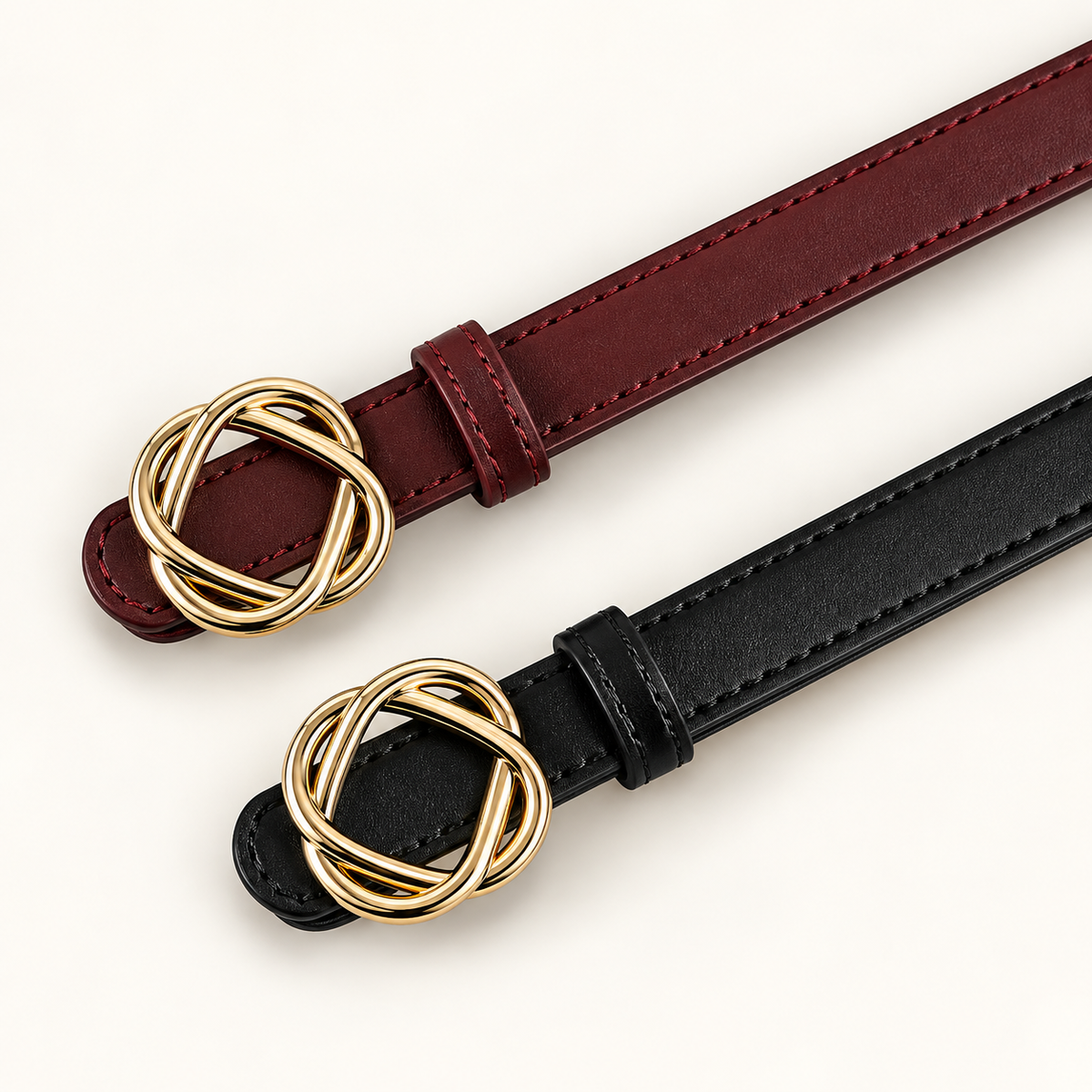 Interlocking Circle Buckle Belt