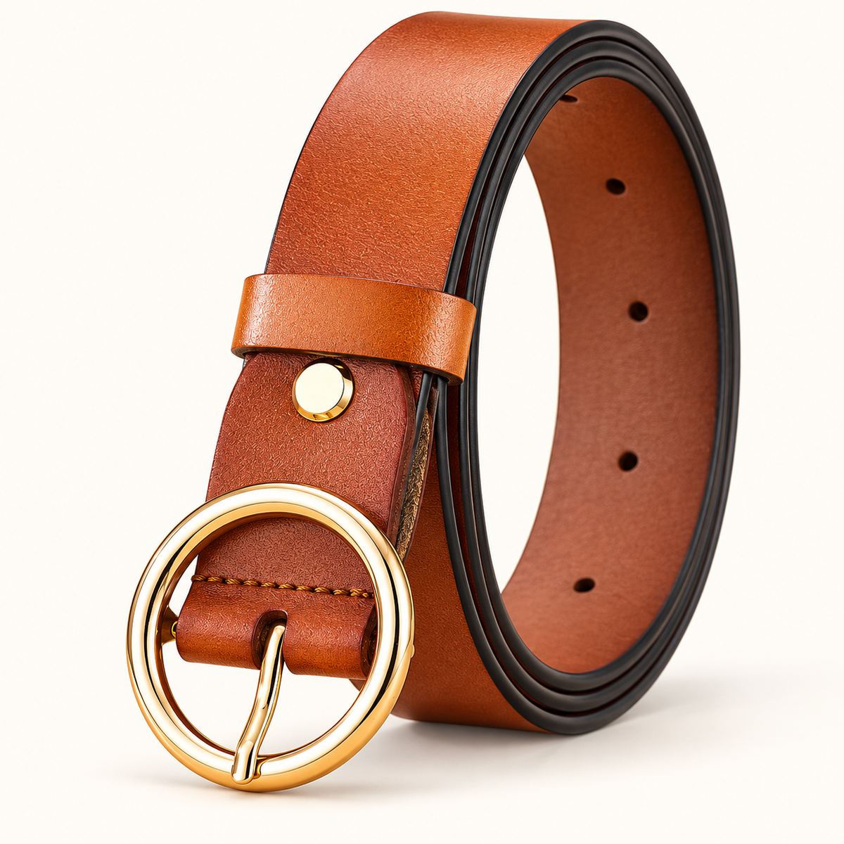 Gold Round Buckle Belt